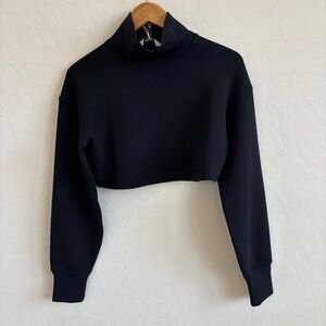 NWT SPANX  Scuba Crop Bolero Top, Size XS, black